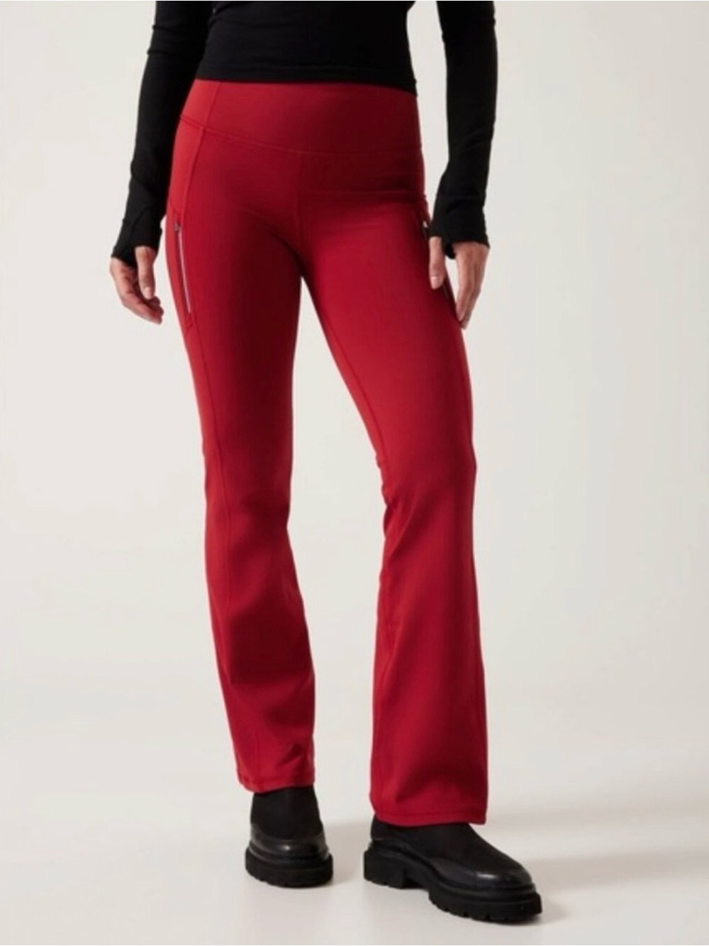 Athleta Rainier Bootcut Pant in Red Size M